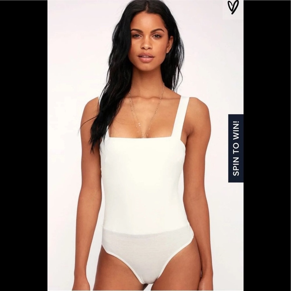 NWT Lulus Basics White Bodysuit